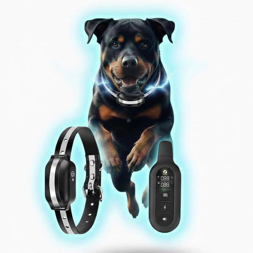 Collare Elettrico per Cani con Telecomando Impermeabile e 16 Livelli di Shock per Addestramento Efficace fino a 1000m
