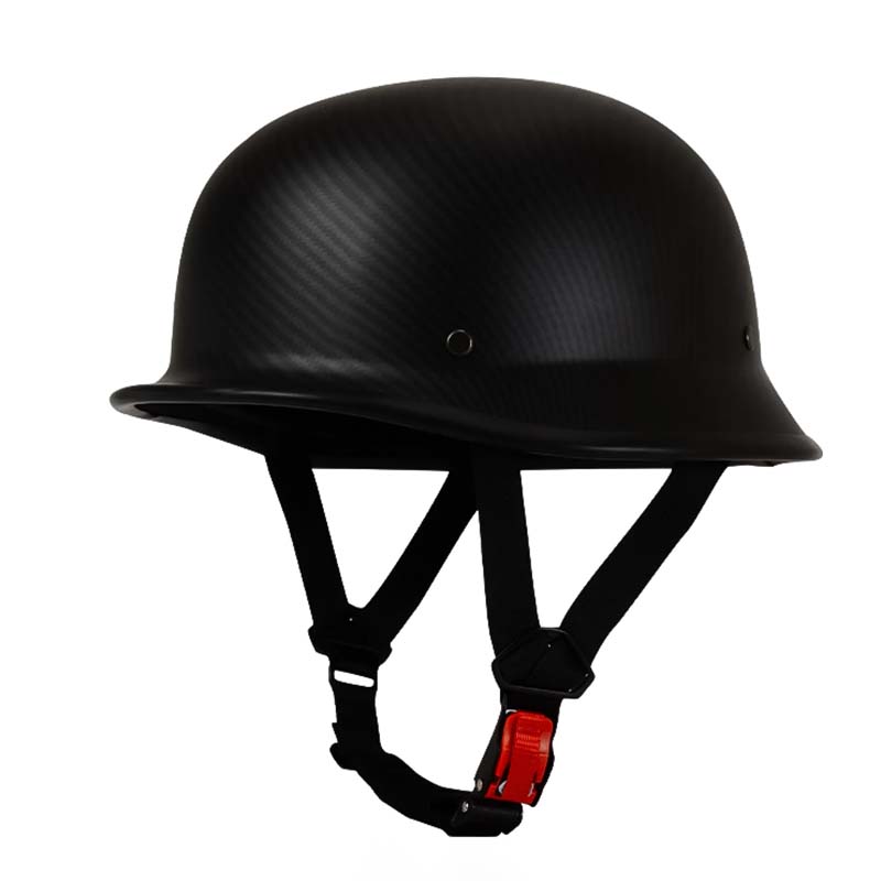Casco Moto Demi-Jet Outlaw in Nero Lucido