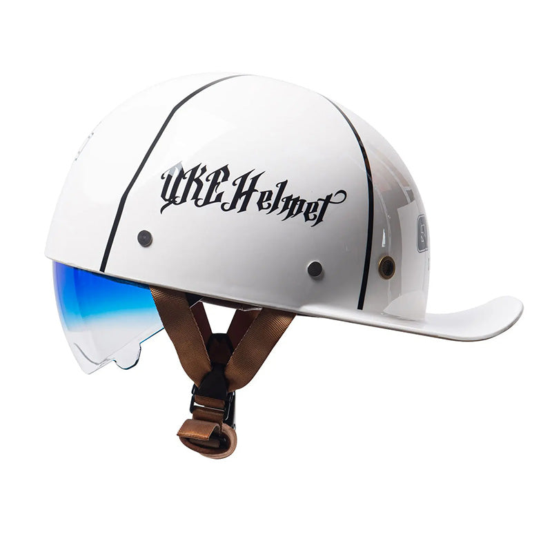 Casco da baseball per moto, vista laterale destra
