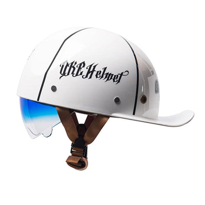 Casco da baseball per moto, vista laterale destra