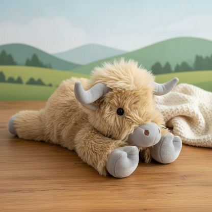 Peluche Mucca delle Highland – Morbido animale di peluche dal design realistico per bambini e adulti