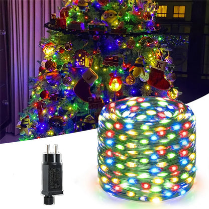 Luci LED natalizie multicolori per esterni – Catena impermeabile IP65