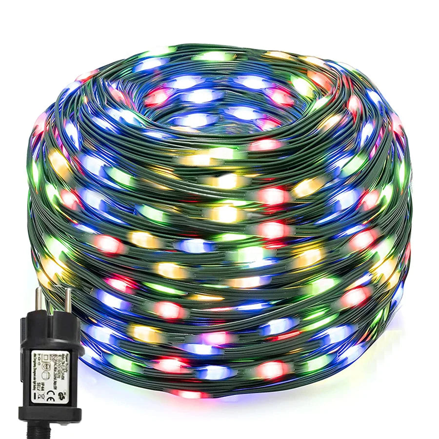 Luci LED natalizie multicolori per esterni – Catena impermeabile IP65