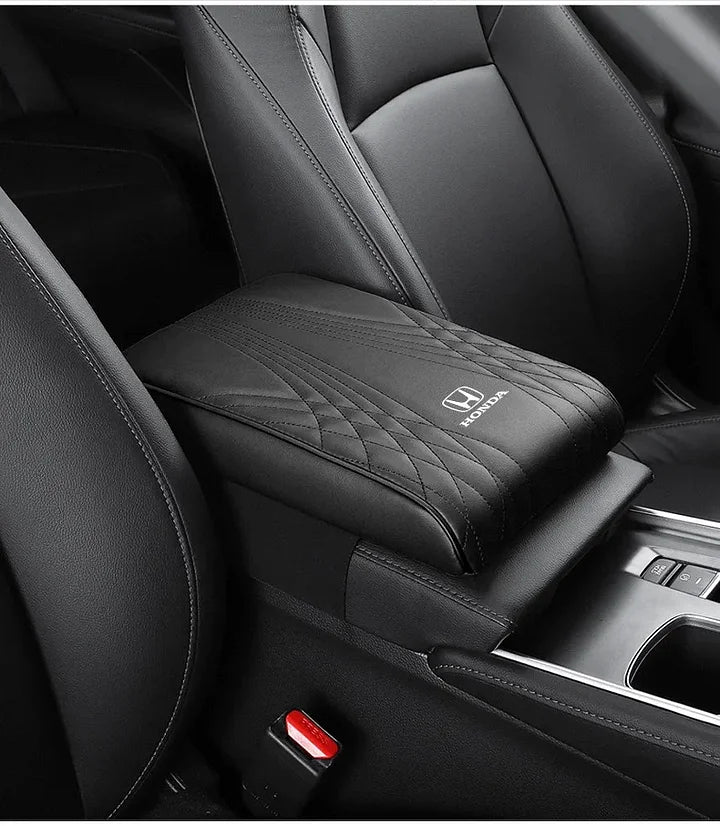 Cuscino per bracciolo auto in pelle premium nero